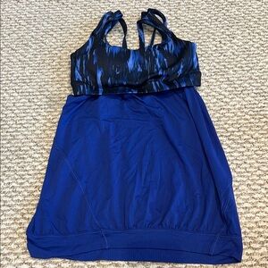 lululemon athletica Blue and Black Tank Top